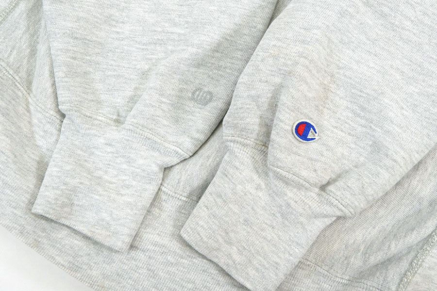 90's 刺繍タグ チャンピオンRW 無地 グレー 目なし 表記(XL) USA製