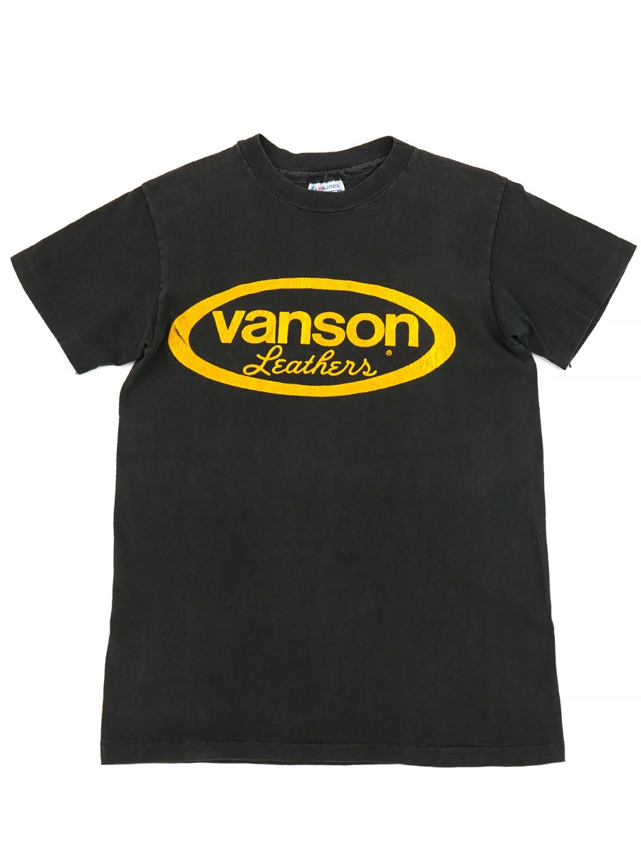 80'S～ HANES ''VANSON LEATHERS'' T SHIRT BLK (SIZE. SMALL) MADE IN USA
