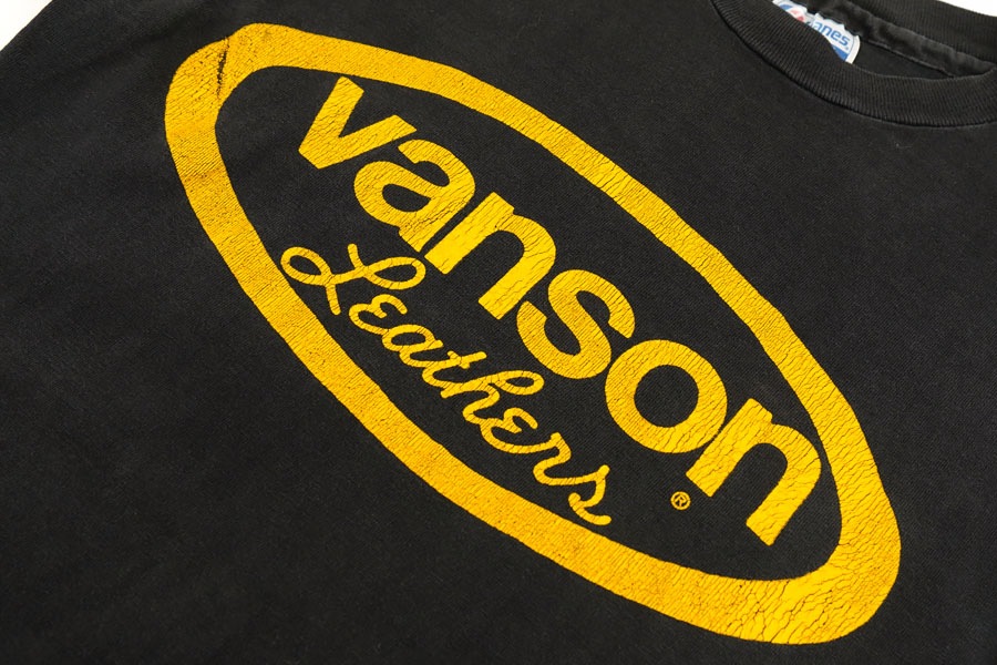 80'S～ HANES ''VANSON LEATHERS'' T SHIRT BLK (SIZE. SMALL) MADE IN USA
