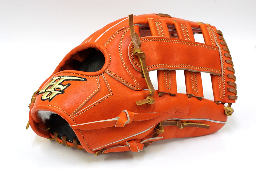 ハイゴールド 技極 最高峰 硬式用グラブ WKG-2098 オレンジ 外野手用