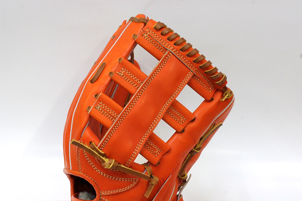 ハイゴールド 技極 最高峰 硬式用グラブ WKG-2098 オレンジ 外野手用
