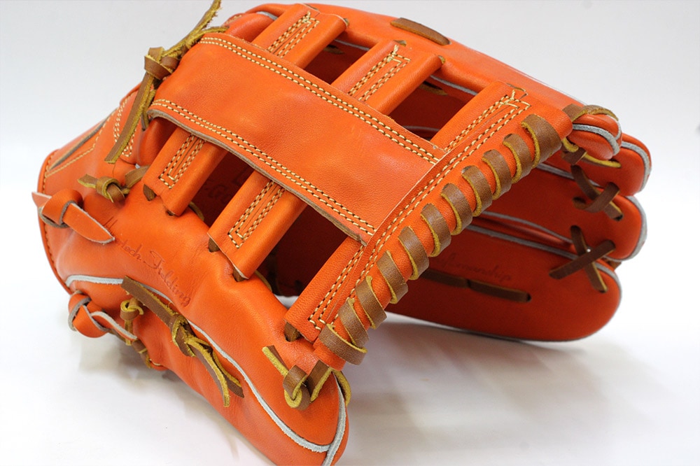 ハイゴールド 技極 最高峰 硬式用グラブ WKG-2098 オレンジ 外野手用