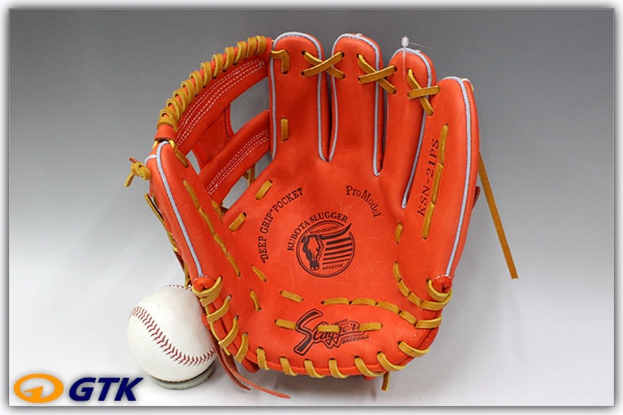 久保田スラッガー KSN-21PS Fオレンジ 一般軟式用グラブ 内野手
