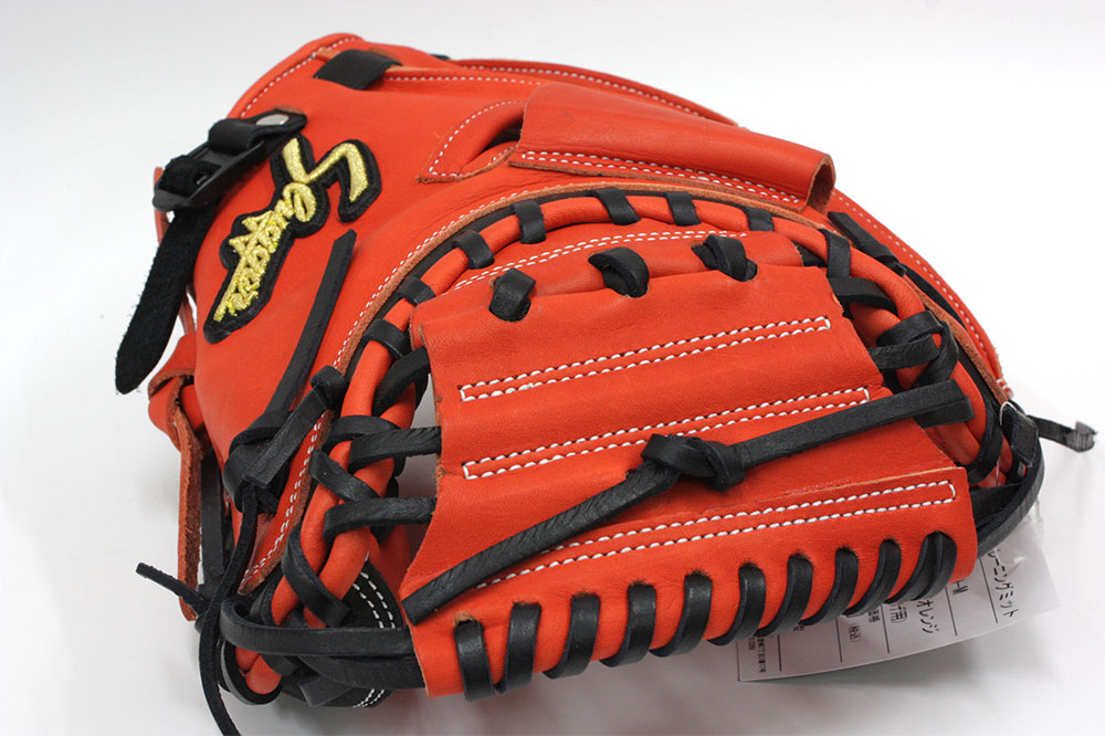 久保田スラッガー トレーニングミット LT19-M Fオレンジ×ホワイト 展示