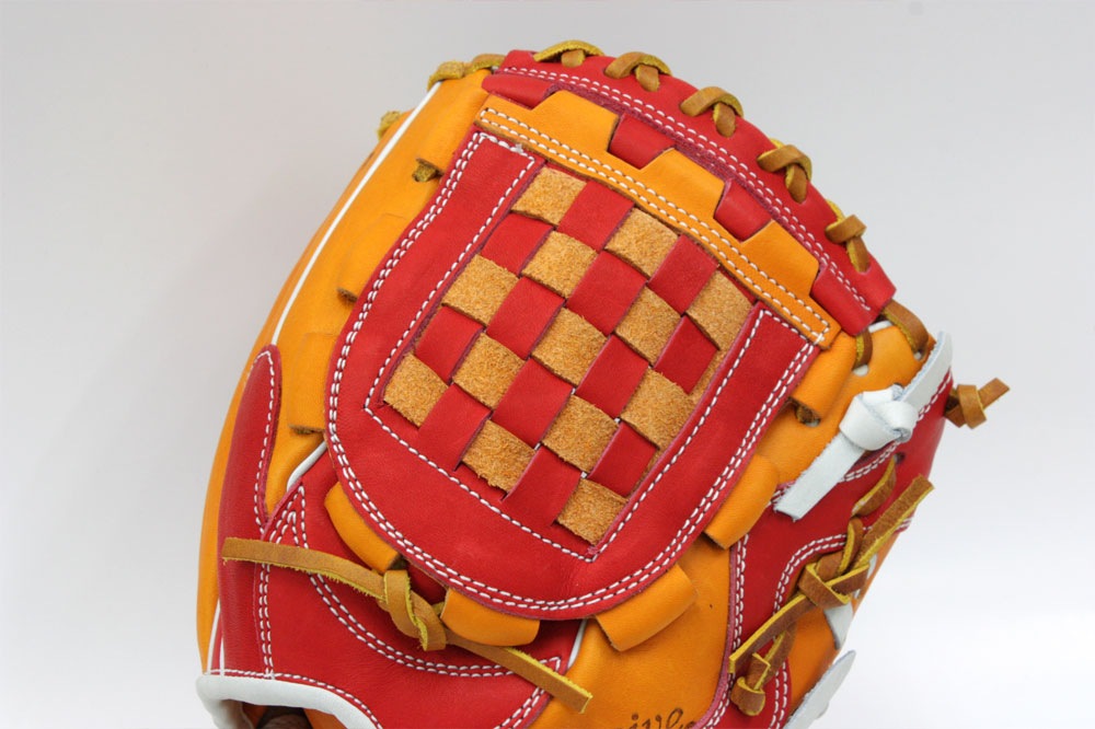 久保田スラッガー オーダー軟式グローブ 25MS W-34 KSオレンジ×レッド