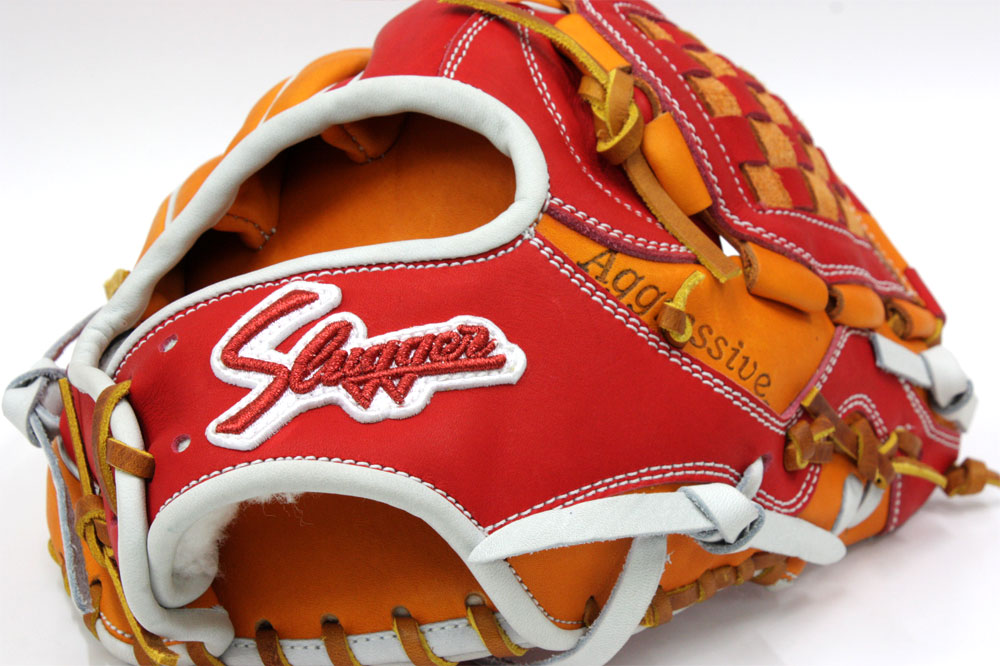 久保田スラッガー オーダー軟式グローブ 25MS W-34 KSオレンジ×レッド