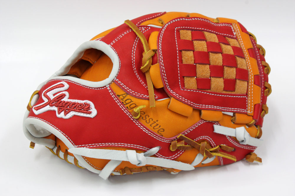 久保田スラッガー オーダー軟式グローブ 25MS W-34 KSオレンジ×レッド