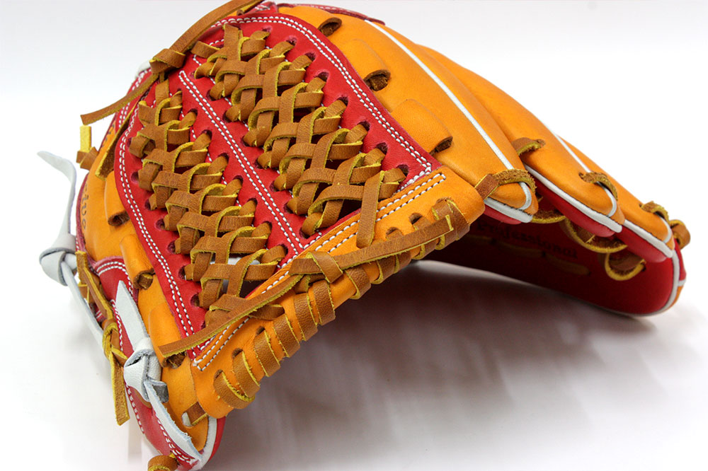 久保田スラッガー オーダー軟式グローブ 25MS W-3 KSオレンジ×レッド