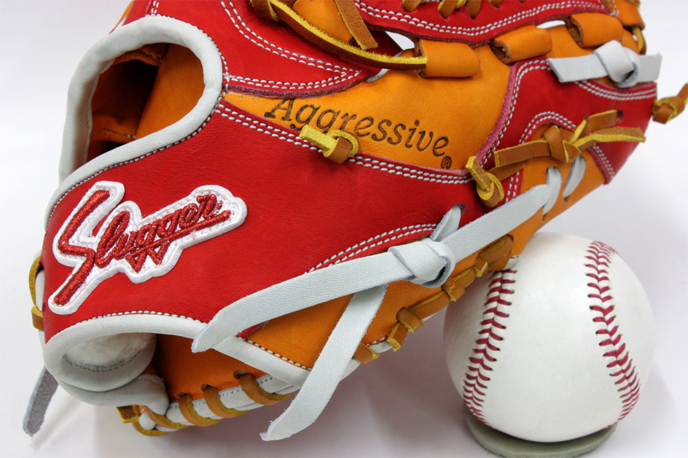 久保田スラッガー オーダー軟式グローブ 25MS W-3 KSオレンジ×レッド