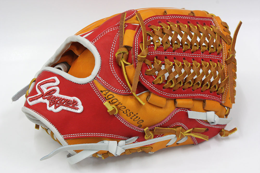 久保田スラッガー オーダー軟式グローブ 25MS W-3 KSオレンジ×レッド