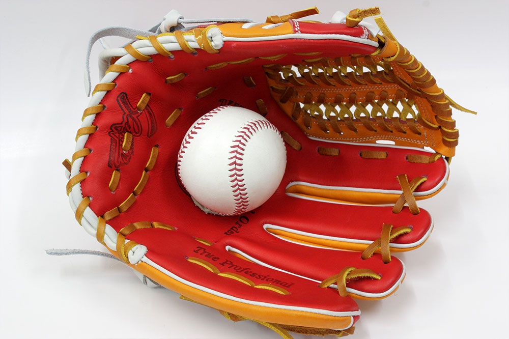 Slugger 軟式野球グローブ スペシャルオーダーレッド 久保田スラッガー オーダー軟式グローブ 25MS W-3 KSオレンジ×レッド