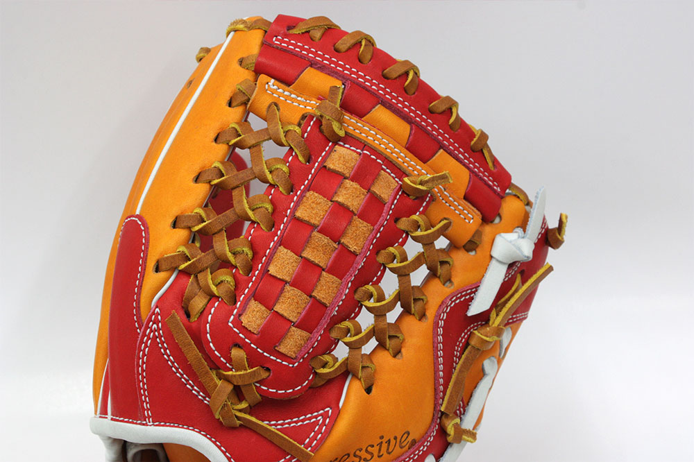 久保田スラッガー オーダー軟式グローブ 25MS W-35 KSオレンジ×レッド