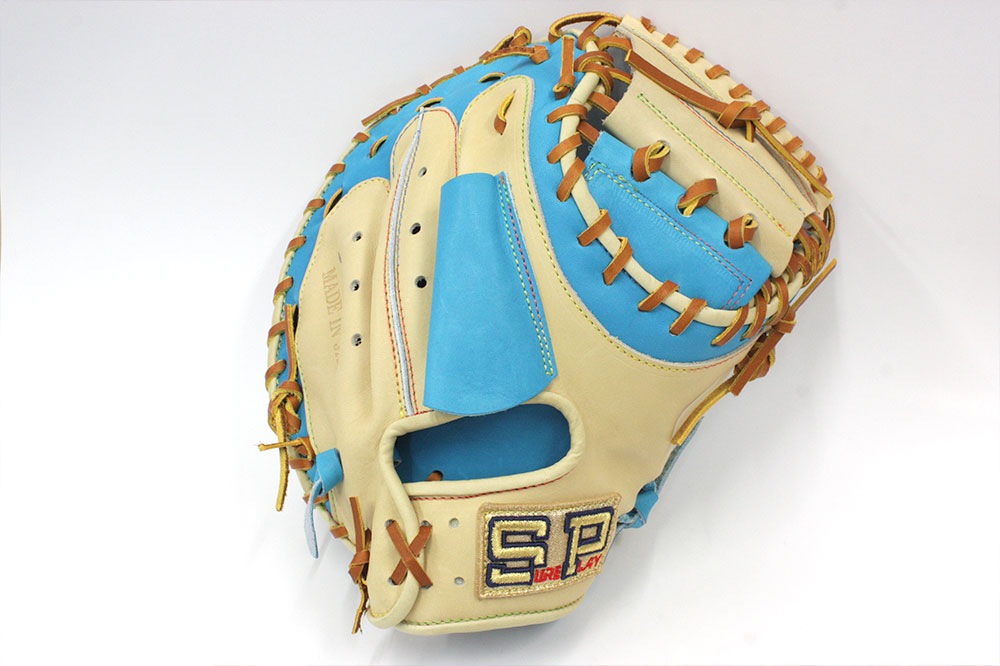 シュアプレイ SBM-US2220 ブルー×キャメル 国産軟式キャッチャーミット