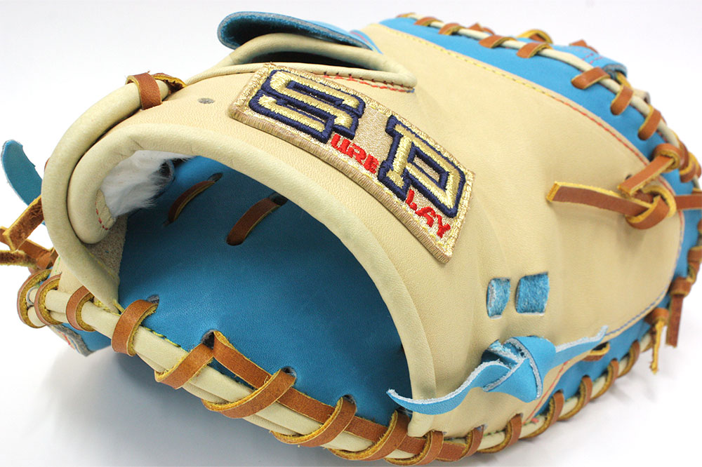 シュアプレイ SBM-US2220 ブルー×キャメル 国産軟式キャッチャーミット