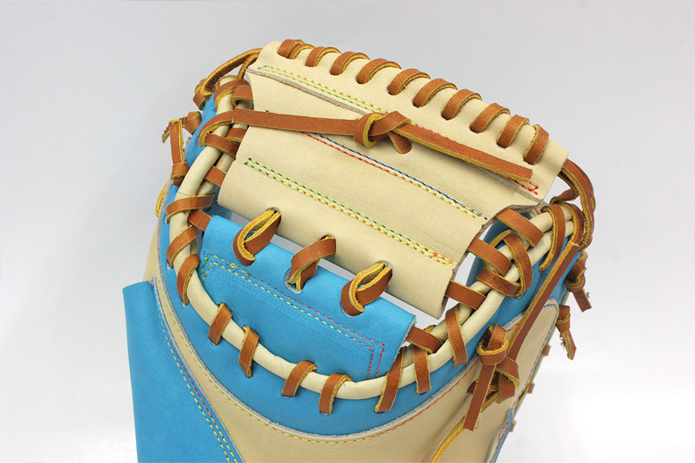 シュアプレイ SBM-US2220 ブルー×キャメル 国産軟式キャッチャーミット