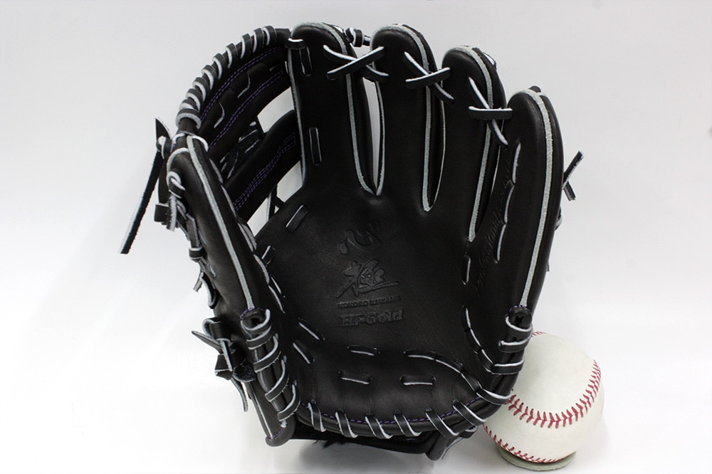 ハイゴールド 軟式グローブ 心極 KKG-5204 ブラック 二遊間用 2024年