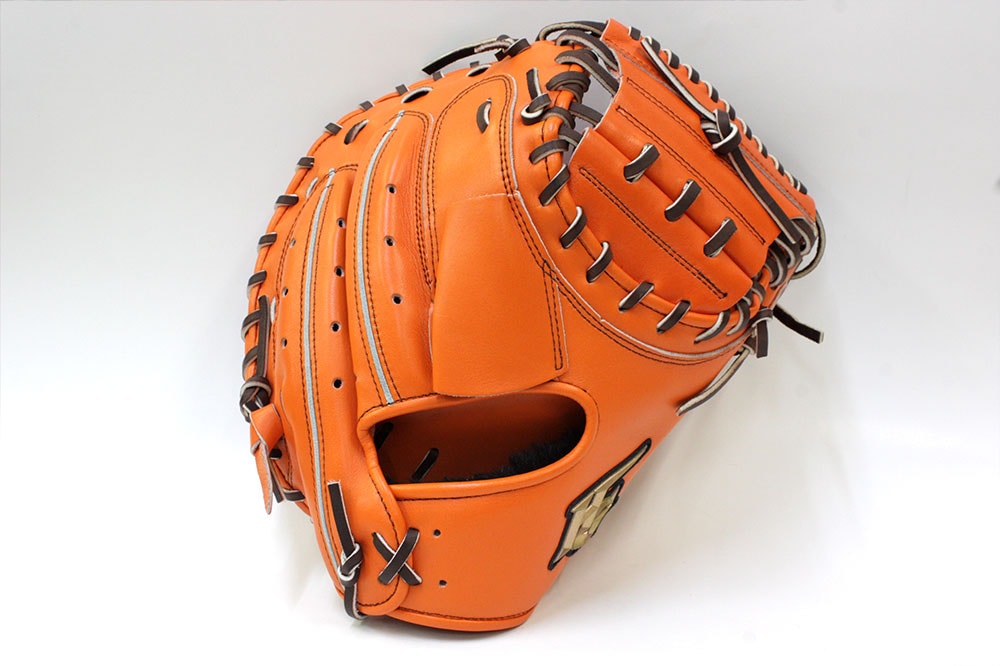 HI-GOLD 軟式キャッチャーミット オレンジ 野球 ハイゴールド Hi-Gold 軟式キャッチャーミット 捕手用 己極