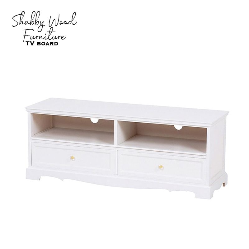 送料のみ❣️ビーカンパニー ホワイト TVボード ローボード アンティーク調 TV・AVボード|B-COMPANY公式オンラインショップ