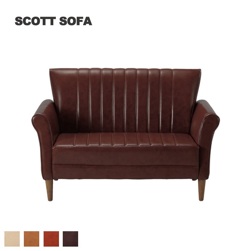 426)【美品】B-COMPANY ビーカンパニー SCOTT スコット 2.5Pソファ 2.5人用 レンガ アンティーク PVCレザー 参考75,240円 B-COMPANY (ビーカンパニー) 2.5人掛けソファー クルー｜トレファクONLINE