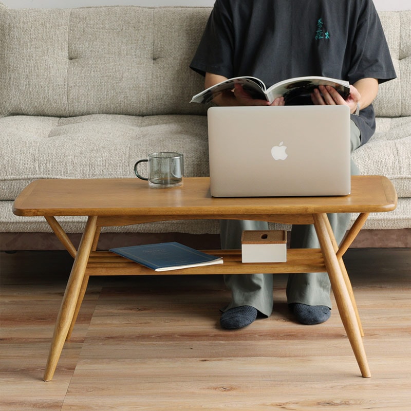 【美品】Rasic Living Table 1100 オーク材 テーブル Rasic リビングテーブル