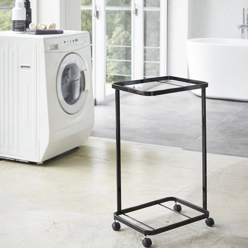 3*c様 山崎実業 ランドリーワゴン+バスケット タワー セット ブラック Amazon｜ランドリーワゴン ＋ バスケット セット タワー 2段