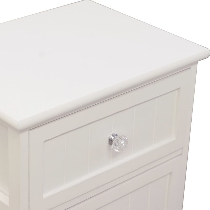 チェスト　シェビー　ホワイト　4段　5杯 シャビー調 4段 ランドリーチェスト｜B-COMPANY公式オンラインショップ