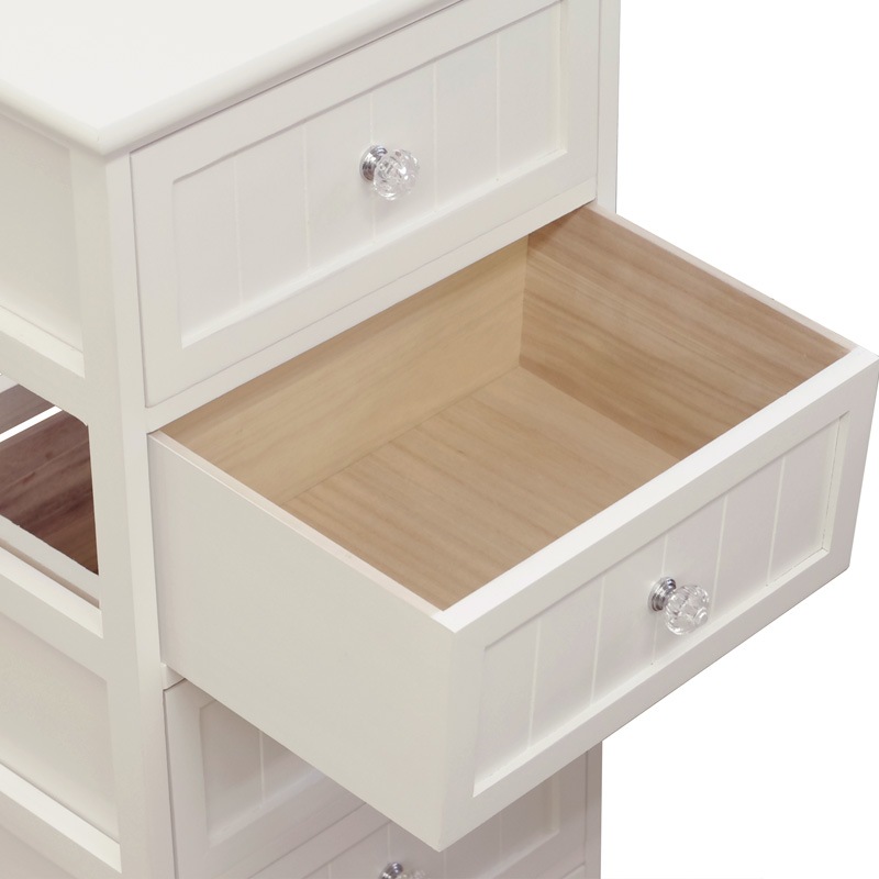 シャビー調 4段 ランドリーチェスト｜B-COMPANY公式オンラインショップ