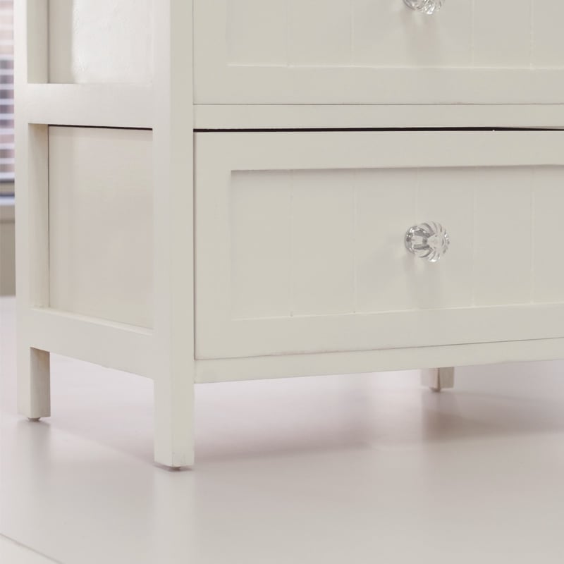 シャビー調 4段 ランドリーチェスト｜B-COMPANY公式オンラインショップ