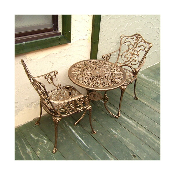 【ハット】テーブルセット-チェアb アイアンテーブルセット チェア/2脚 鉄 アンティーク風 テーブル