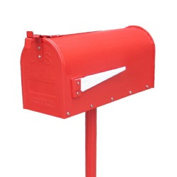 アメリカンポスト スタンドセット 郵便受け レトロ レッド 幅18.5×奥行51.5×高120cm INK-1501035Hset|カウンター|ポスト/Post
