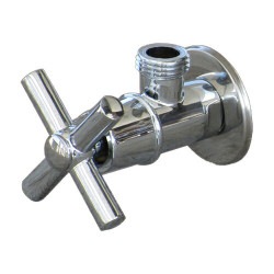 止水栓 壁給水タイプ クロスハンドル シルバー（銀） INK-0304007H|給排水金具/Parts