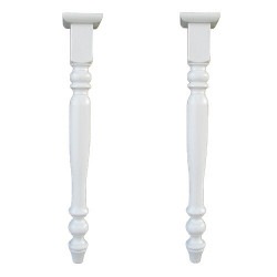 カウンター 足 2本セット 木製 デコラティブ ホワイト 幅10×奥行10×高70cm INK-0506022H|カウンターの脚|カウンター・カウンターの脚・洗面台/Counter stand