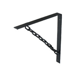 ブラケット シェルフサポート 棚受け チェーン アイアン 奥行25.5×高25.5cm INK-1401300H|ペーパーホルダー|ブラケット(L字アングル)/Bracket