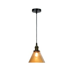 照明 天井 ペンダントライト ブラウン ガラス おしゃれ LED電球対応 幅18.5×奥行18.5×高120cm INK-1002047H|シーリングランプ（天井用）|照明/Lamp