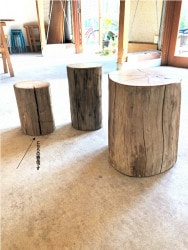 丸太 切り株 椅子 スツール 無垢 ヒバ ちっちゃいの 日本製 直径20×高30cm bh-001　【代引決済不可】|丸太|Wao!（木材と木製/アンティーク家具）
