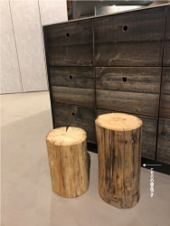 丸太 椅子 スツール 無垢 ヒバ ちゅうくらいの 日本製 直径20×高40cm bh-002　【代引決済不可】|丸太|Wao!（木材と木製/アンティーク家具）