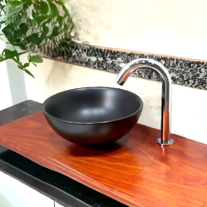 洗面ボウル おしゃれ 陶器 オンカウンター 置き型 ベッセル リフォーム 丸 ラウンド 幅31.8cm INK-0403039H 洗面ボウル おしゃれ 陶器 オンカウンター 置き型 ベッセル