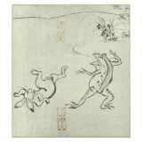 色紙〈国宝 鳥獣人物戯画〉相撲|色紙|アートを飾る