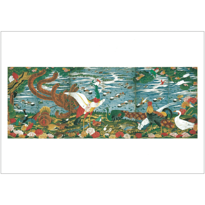 絵はがき〈樹花鳥獣図屏風(左隻)〉伊藤若冲 NA-56京都便利堂オンライン