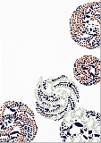 SALE　絵はがき〈染型撰 あき：小菊に鞠〉B-035 (1枚/10枚組)　通常価格より約50％OFF|SALE！