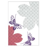 SALE　絵はがき〈染型撰 はる：蝶と桜〉B-083 (1枚/10枚組)　通常価格より約50％OFF