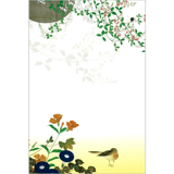 絵はがき〈四季花鳥図巻〉酒井抱一 TB-032|ジャンルで選ぶ|絵はがき / ポストカード