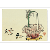 絵はがき〈対柳居画譜 花瓶に飛蝗と雀〉柴田是真 TB-043|ジャンルで選ぶ|絵はがき / ポストカード