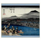 色紙〈京都名所之内 四條河原夕涼〉歌川広重|色紙|アートを飾る