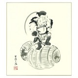 色紙〈大黒天図〉尾形光琳|色紙|アートを飾る