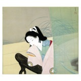 色紙〈虫の音〉上村松園|色紙|アートを飾る