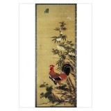絵はがき〈花鳥図屏風〉(部分) 佚山黙隠 T-037|ジャンルで選ぶ|絵はがき / ポストカード