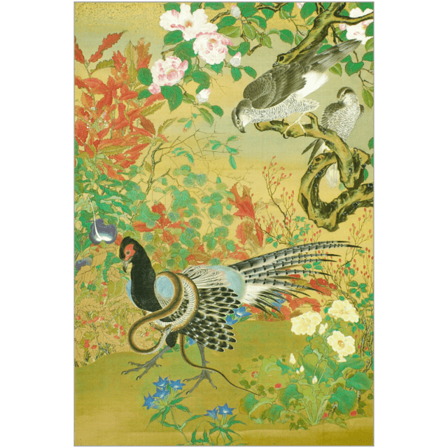 絵はがき〈花鳥図〉河鍋暁斎 TB-066京都便利堂オンラインショップ