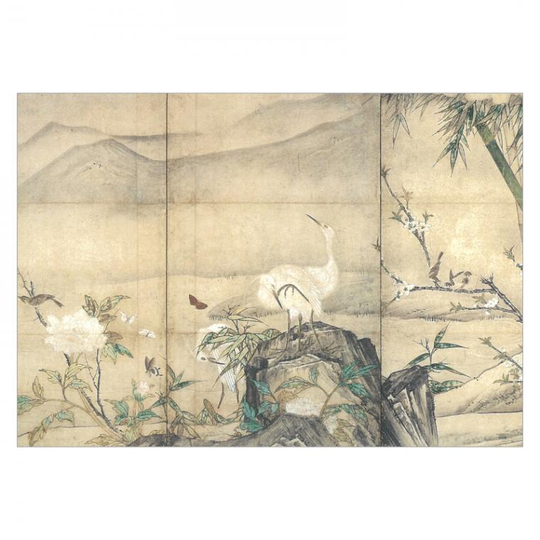 絵はがき〈重文 四季花鳥図屏風 右隻部分〉藝愛 NK-15|ジャンルで選ぶ|絵はがき / ポストカード
