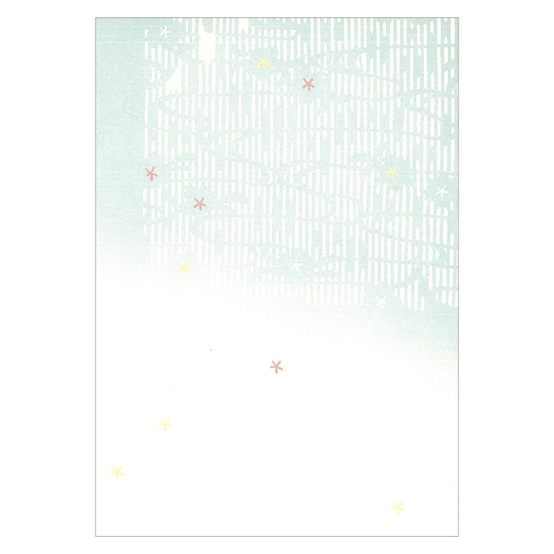 絵はがき〈縞地流水に桜〉MS-016|絵はがき / ポストカード
